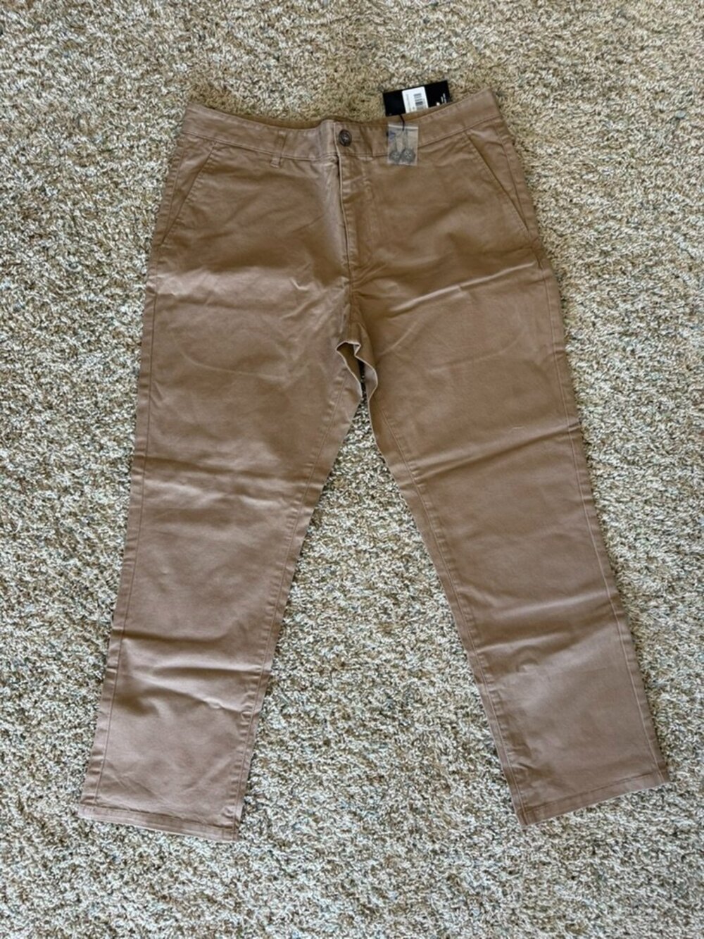 NWT Under 510 Straight Fit Core Stretch Chino Almond Pants Sz 33/26